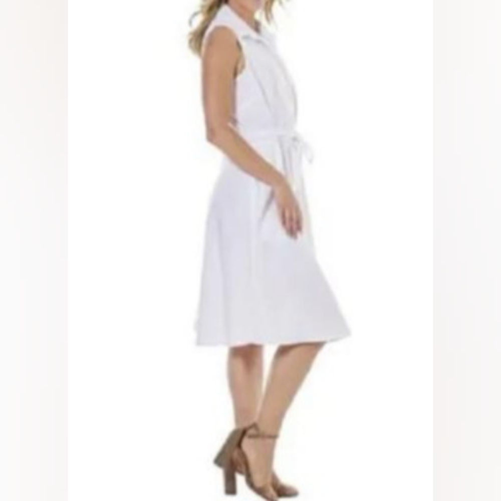 SHARAGANO Nortdstrom White Dress,Sleeveless Shirt
